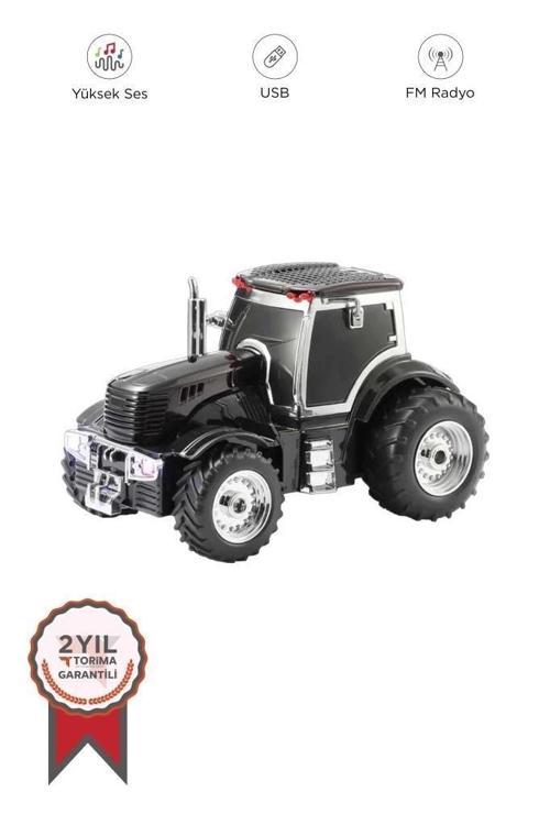 D42 Siyah Traktör Tasarım Usb/fm Radyo Bluetooth Hoparlör Speaker