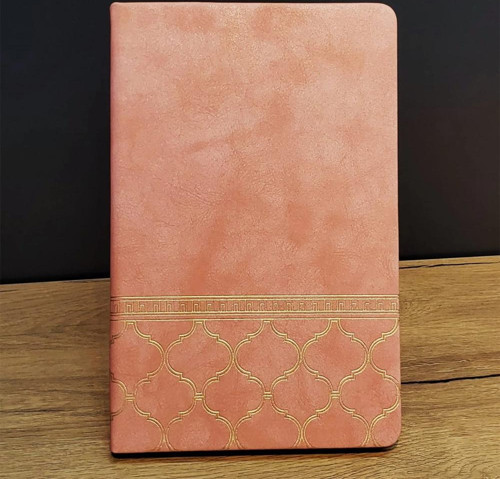 Desenli Deri Defter Somon