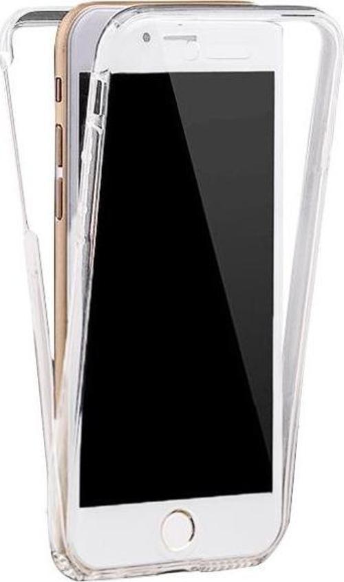 iPhone 8 Plus Kılıf 6 tarafı tam full koruma 360 Clear Soft Şeffaf