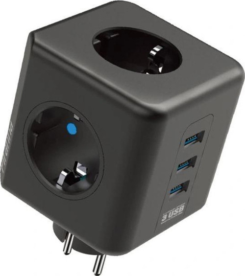 3 Priz 3XUSB 10A 2500W Termal Akım Korumalı Priz TGFTR09
