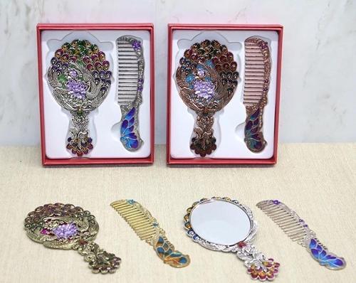 Tavuskuşu Ayna Ve Tarak Seti Küçük Boy Alk4987