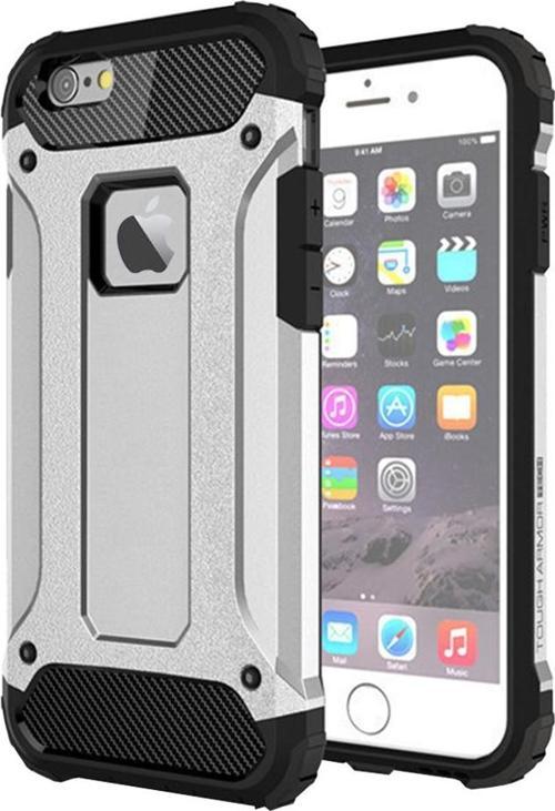 Apple iPhone 6 Plus Kılıf Rugged Armor Gümüş