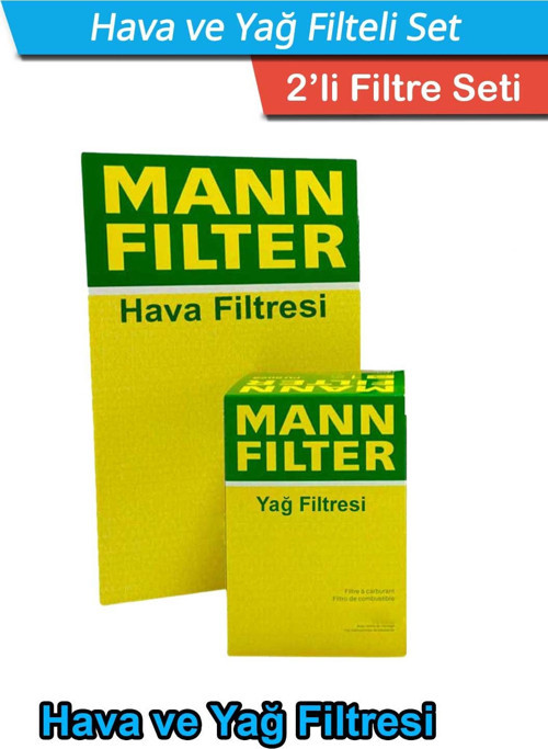 Mitsubishi L200 2.5 Dizel MANN Filtre Bakım Seti 1997-2006 Hava+Yağ Filtresi