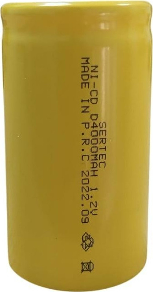 1.2V 4000 Mah - D Büyük Boy - Ni-CD Şarjlı Pil - (Başsız / Flat Head)
