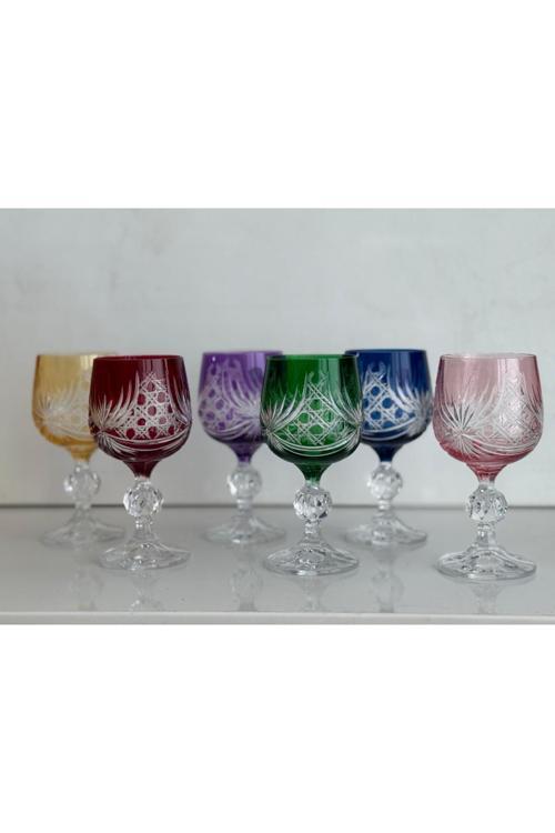 Bohemia kristal kahve yanı su bardağı 150 cc 6 adet