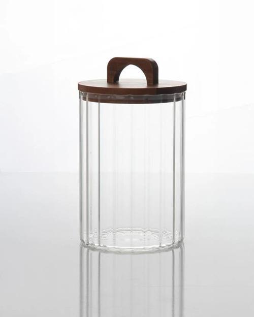 MEN BOR104 Ahşap Kapaklı Cam Kavanoz 2450 cc