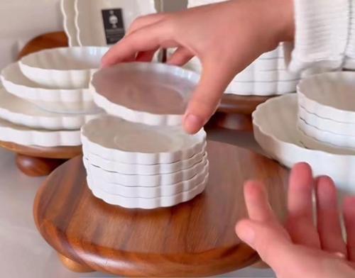 MEN 24S04 Beyaz Porselen Çay Tabağı 11 cm 6'lı