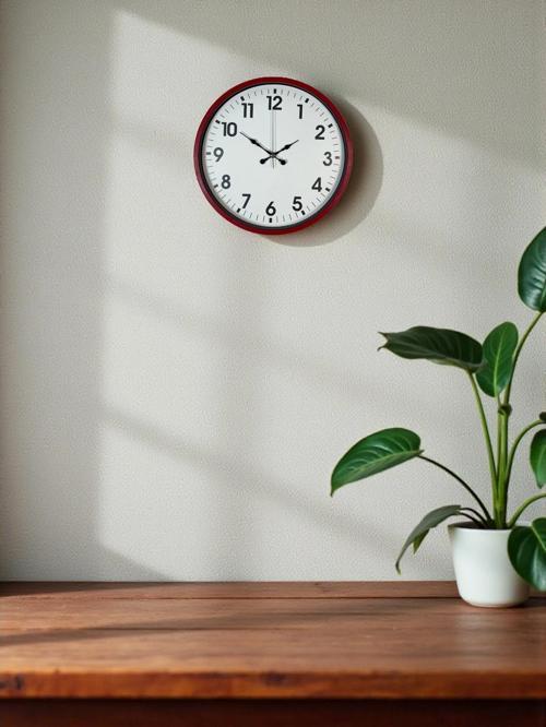 Zentime 36 Cm Kırmızı Dekoratif Duvar Saati