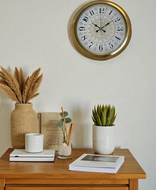 Zentime 40 Cm Gold Lüks Duvar Saati