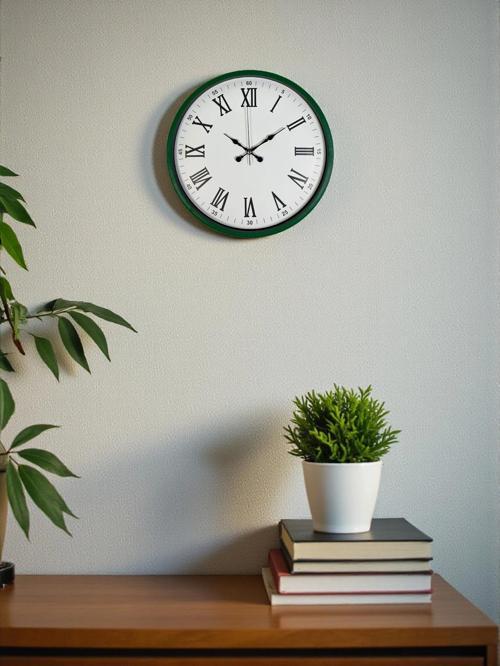 Zentime 36 Cm Yeşil Dekoratif Duvar Saati