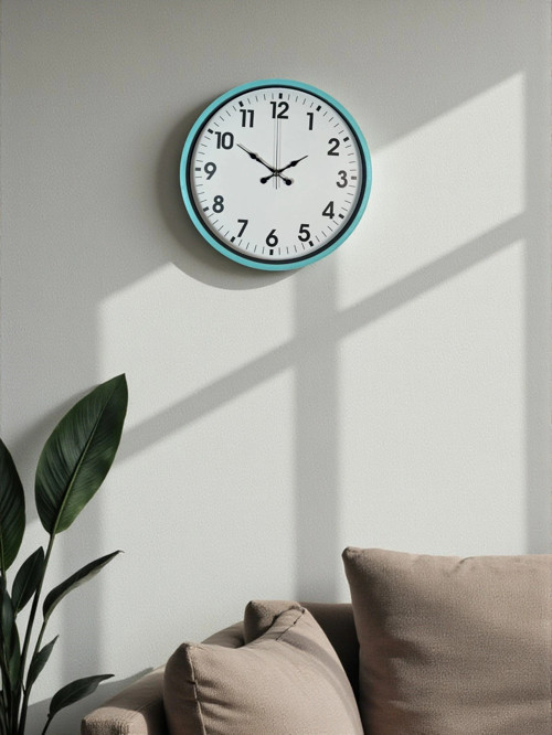 Zentime 36 Cm Turkuaz Dekoratif Duvar Saati