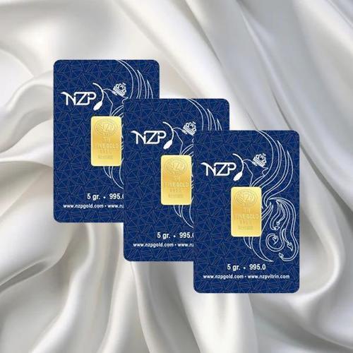 3 Adet 5 Gr 24 Ayar Nizipli Gram Altın