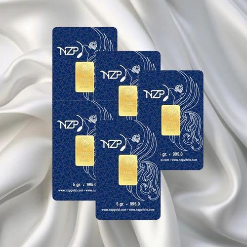 5 Adet 5 Gr 24 Ayar Nizipli Gram Altın