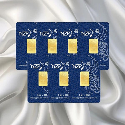 7 Adet 5 Gr 24 Ayar Nizipli Gram Altın
