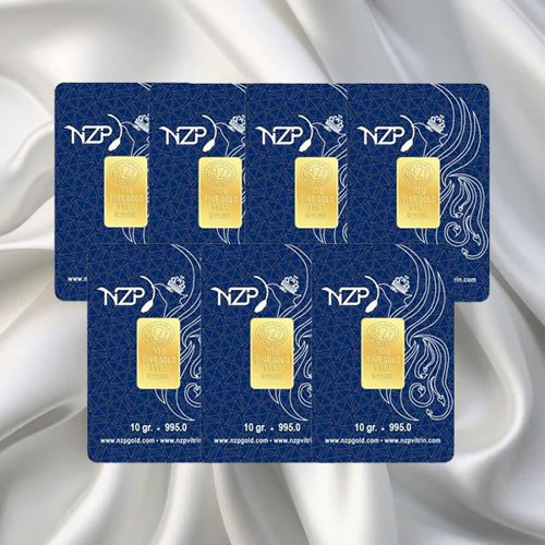 7 Adet 10 Gr 24 Ayar Nizipli Gram Altın