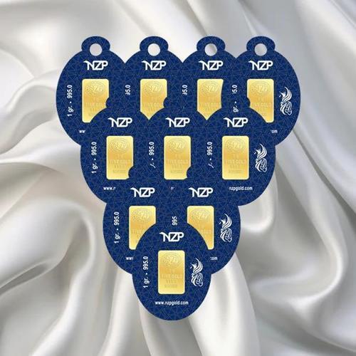 10 Adet 1 Gr 24 Ayar Nizipli Gram Altın
