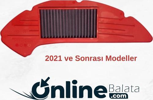 Yamaha N-Max 125 155 Performans Hava Filtresi Kırmızı Esnek Temizlenebilir 1278