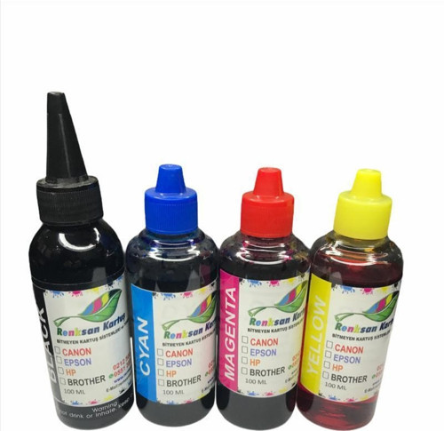 Canon Pixma G3410 Uyumlu Muadil Mürekkep 4 Renk 100 ml