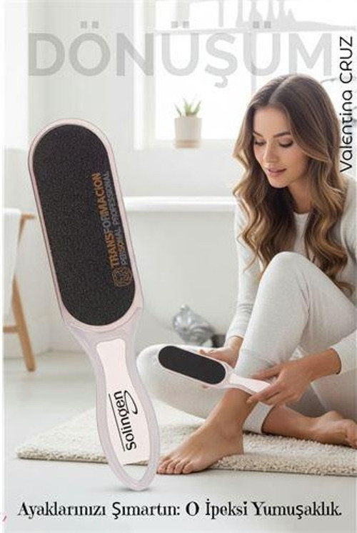 Peeling Çift Taraflı Ayak Törpüsü Nasır Giderici Ölü Deri Pedikür Aleti Solingen Professional