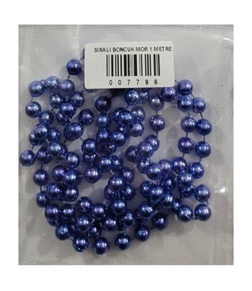 Sıralı Boncuk Mor 1 Metre - 3 paket