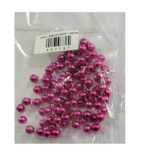 Sıralı Boncuk Fuşya 1 Metre - 3 paket