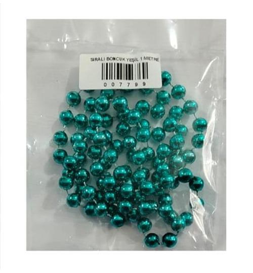 Sıralı Boncuk Yeşil 1 Metre - 3 paket