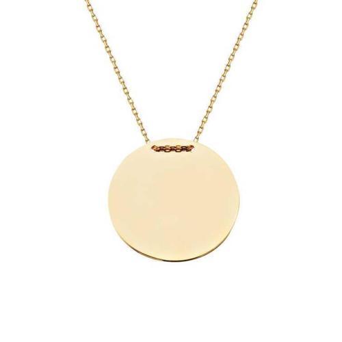 İsim Yazılabilen Yuvarlak Plaka Kolye