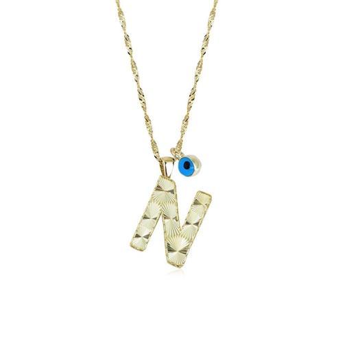 N Harf Altın Kolye