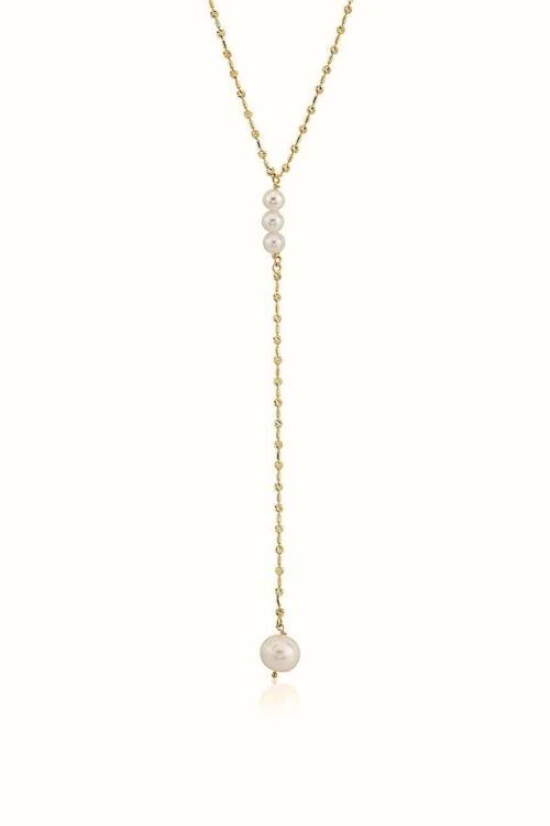 İncili Olymira Altın Kolye