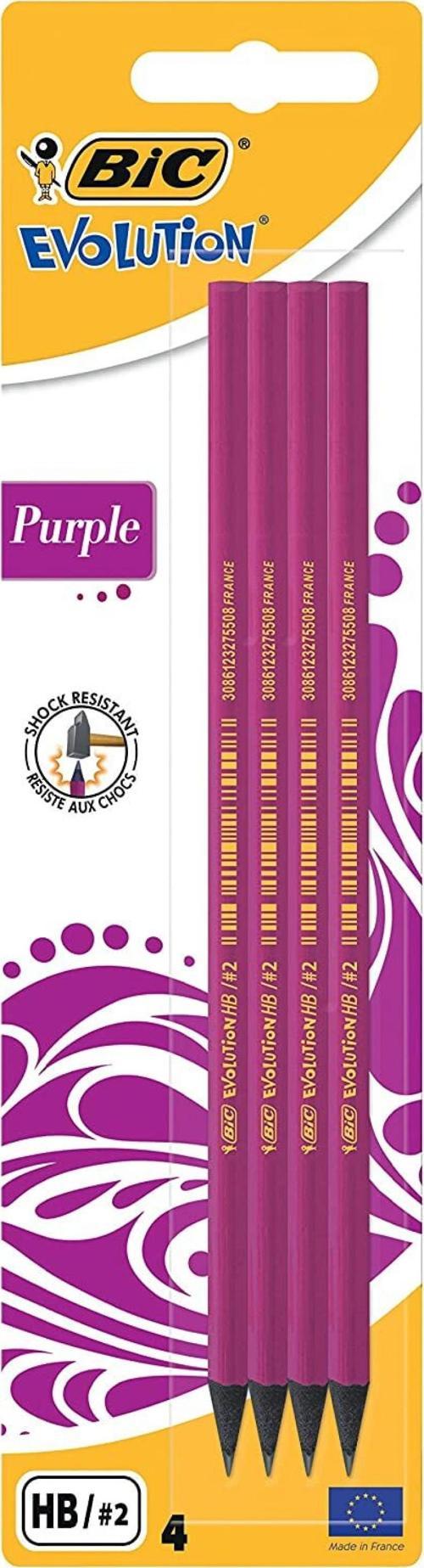 Evolution Purple Kurşun Kalem, 4'lü Blister