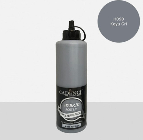 Hybrid Multisurface Akrilik Boya 500 Ml. H-090 Koyu Gri