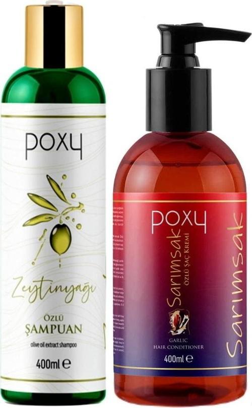 Zeytinyağı Özlü Şampuan 400 Ml & Sarımsak Özlü Saç Kremi 400 Ml