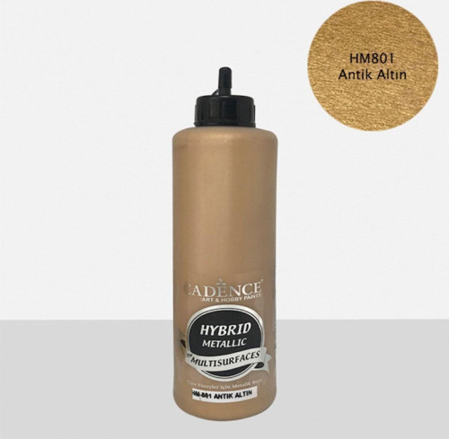 Antik Altın Metalik Multisurface Akrilik Boya Hm801 500ml