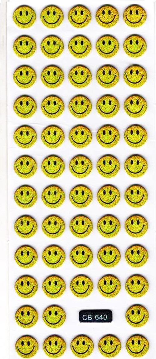 Sticker Kabartmalı Sticker Defter Planlayıcı Etiket (cb640) 16x7 cm- Mini Gülenyüz