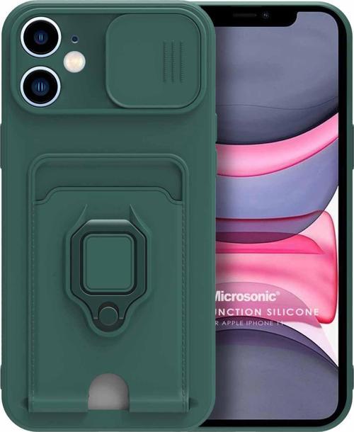 Apple iPhone 11 Kılıf Multifunction Silicone Yeşil
