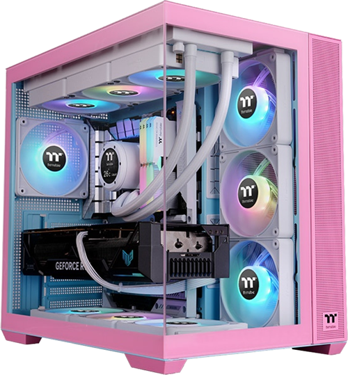 View 380 850W 80+ Gold ARGB USB 3.2 Bubble Pink ATX Mid Tower Kasa CA-3Z2-85MAWE-00