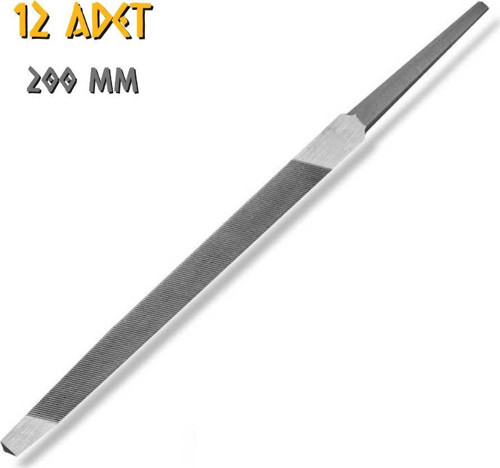 Üçgen Eğe Slim İnce Dişli 8" - 200 mm. - 12 Adet