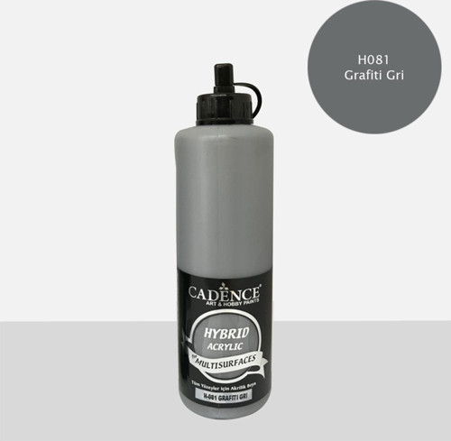Hybrid Multisurface Akrilik Boya 500 Ml. H-081 Grafiti Gri