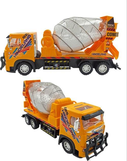 Oyuncak Beton Mikseri Büyük Boy Harç Karıştırma Kamyonu (Hareketli) İçi Dolu 45X20Cm. İthal