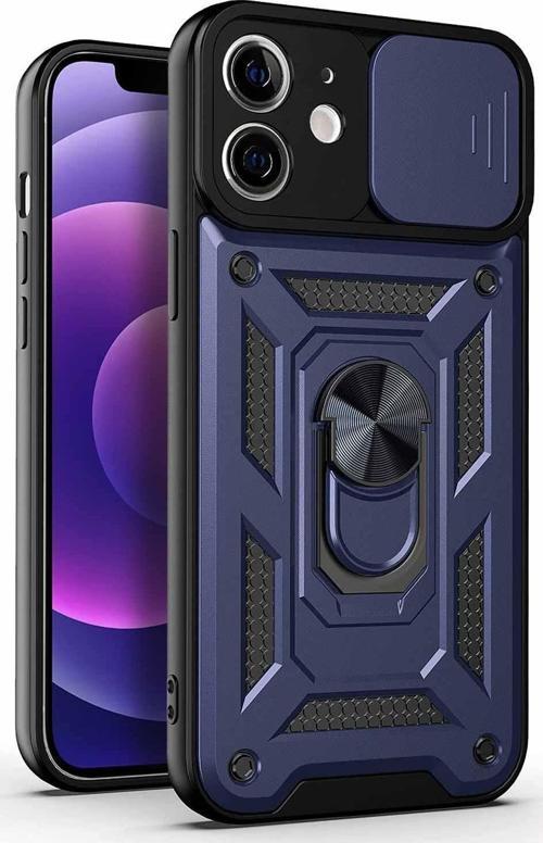Apple iPhone 12 Kılıf Impact Resistant Lacivert