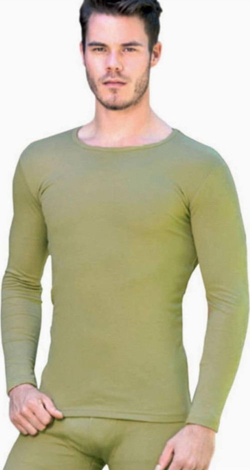 Erkek Thermal Uzun Kollu Haki Fanila Yeni Sezon (2 Adet Ekonomik Paket)