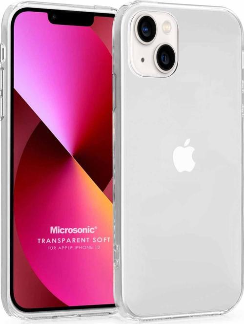 Apple iPhone 13 Kılıf Transparent Soft Beyaz