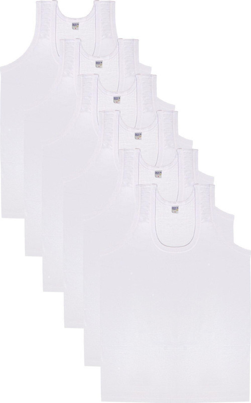 Seheryıldızı 6'Lı Penye Beyaz Erkek Atlet 0001