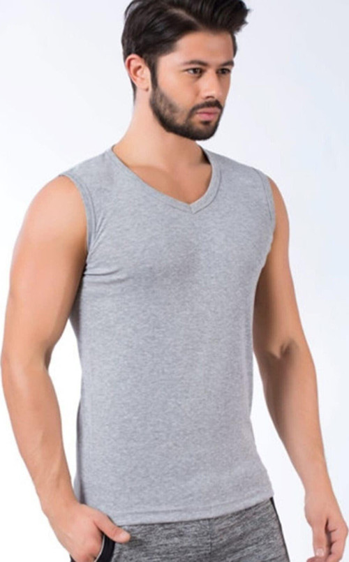Ter0401 / Ribana Spor Fanila V Yaka (6 Adet) | Gri