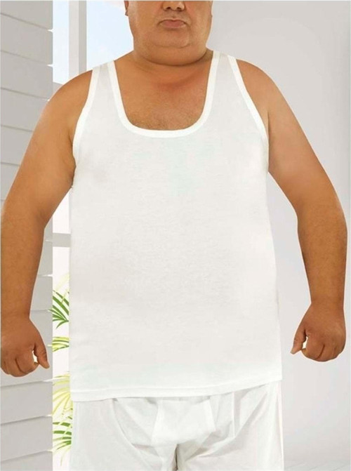 Klasik Erkek Atlet Beyaz 7 Beden Battal Boy