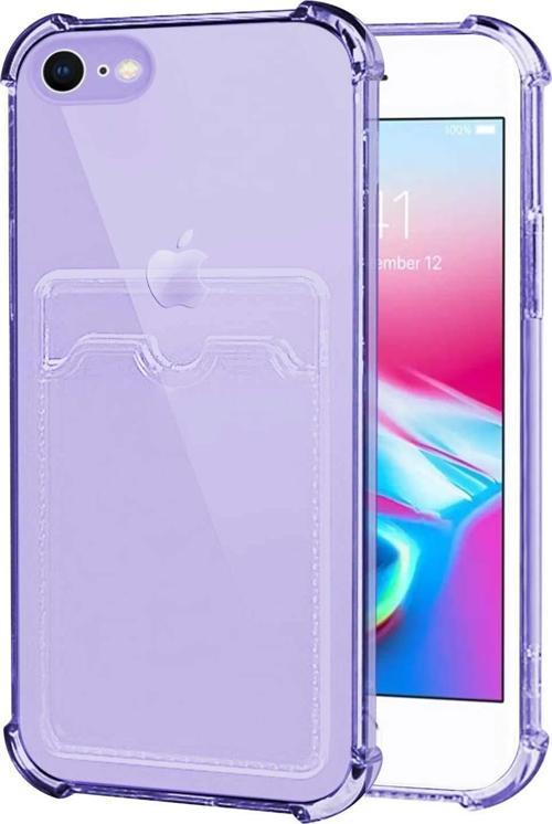Apple iPhone 7 Card Slot Shock Kılıf Lila