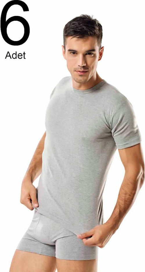 6'Lı Paket 0 Yaka Ince Biyeli Erkek Fanila
