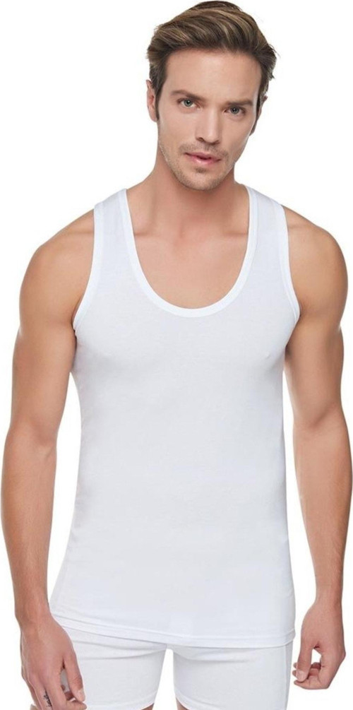 Beyaz Ribana Erkek Atlet-Ter0102L
