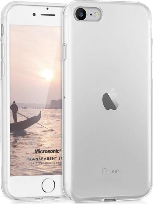 Apple iPhone SE 2022 Kılıf Transparent Soft Beyaz