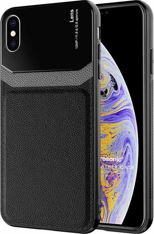 Apple iPhone X Kılıf Uniq Leather Siyah